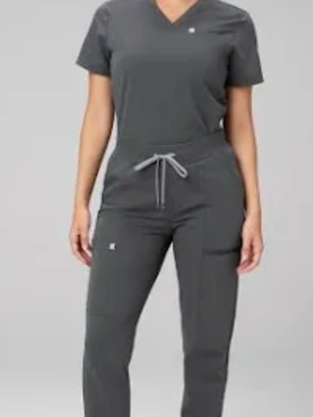 Fabletics Women's Charcoal Drawstring Joggers & Top size M .